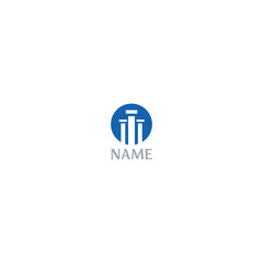 Obraz premium Modern Pillar Bar Chart Logo isolated with white background. 