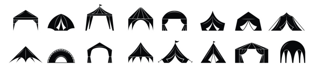 event tent marquee from black canvas pavilion party events silhouettes collection © Zak