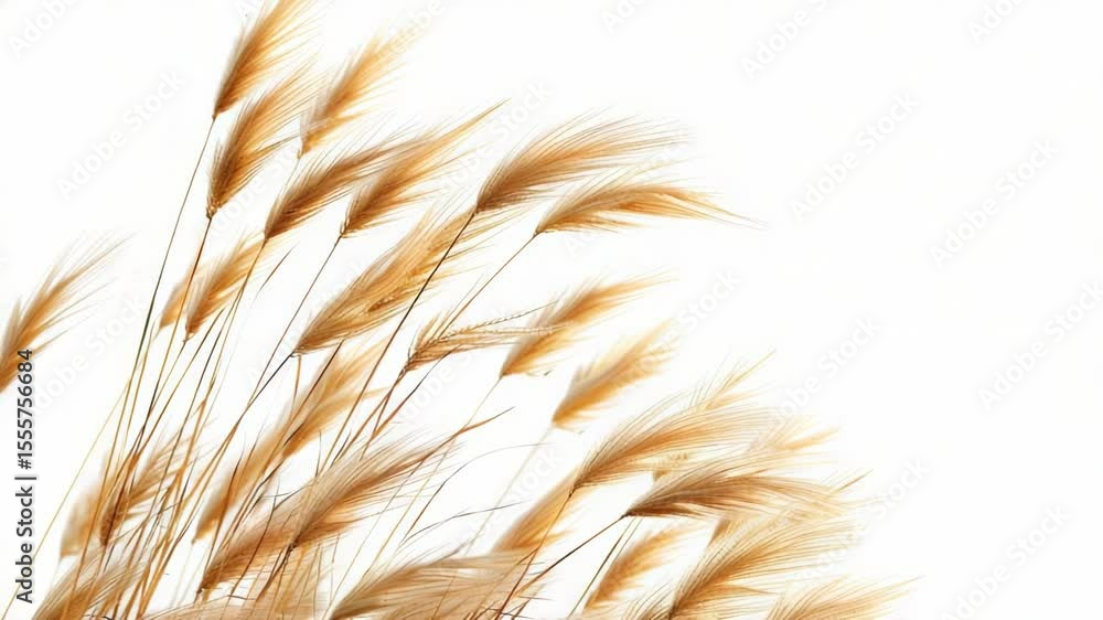Poster blurred background with focus on tall grass details, perfect for use as an abstract texture or natur
