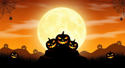 halloween background with pumpkin