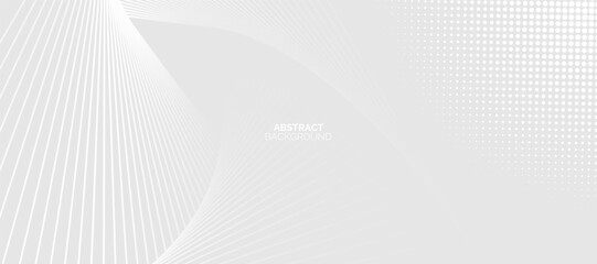 Modern abstract grey background with glowing geometric lines. white triangle shape design. Futuristic technology concept. Suit for business, brochure, website, corporate, poster
