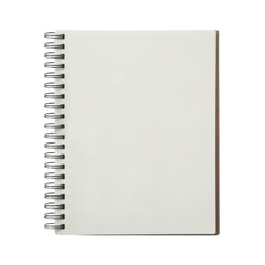 Spiral Sketchbook Page with Soft Shadow on Transparent Background