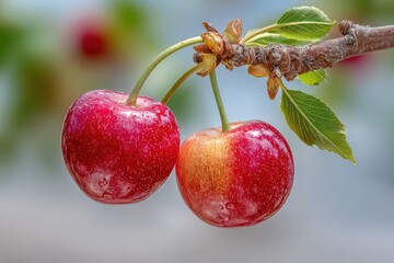 Black fresh cherries banner