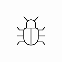 computer bug malware icon sign vector