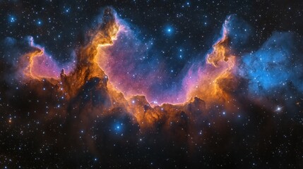 Fototapeta premium Colorful nebulae in deep space