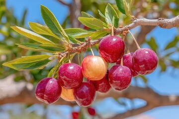 Black fresh cherries banner