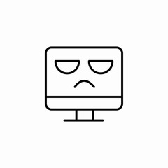 computer error sad icon sign vector