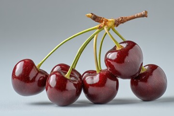 Black fresh cherries banner