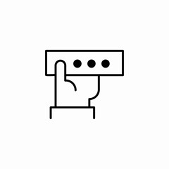 hand holding password icon sign vector