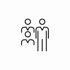 people standing together icon sign vector