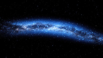 Fototapeta premium Cosmic arc of swirling blue galaxy