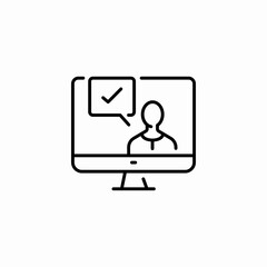 verified online expert icon sign vector