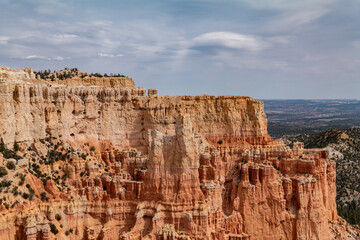 Paria View, Bryce Canyon National Park, Utah. Claron Formation, White limestone member, Pink...