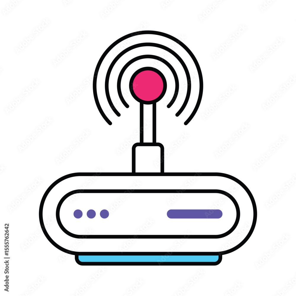 Poster iot sensors vector filled outline illustration style icon. eps 10 file