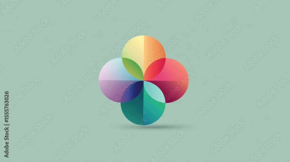 Poster abstract colorful geometric pattern design