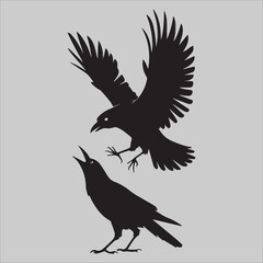 Obraz premium Ravens in Dispute 