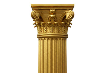 Obraz premium Golden Corinthian Column: Architectural Detail & Design Element