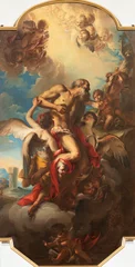 Selbstklebende Fototapeten Vicenza - The painting of St. Jerome in the church Chiesa di San Marco in Girolamo by Antonio de Pieri - Zoppo (1727). © Renáta Sedmáková