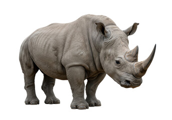 Obraz premium Isolated Strong Rhinoceros Standing