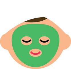 A cute flat-style avatar illustration of a character's face. Perfect for use in profile icons, customer service visuals, educational materials, sticker designs, or character-based UI elements.