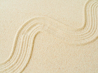 Zen garden sand background japanese balance Meditation relax buddhism spirituality, pattern line wave mandala mockup spa vacation yoga lifestyle natural desert summer, texture desert, aroma therapy.