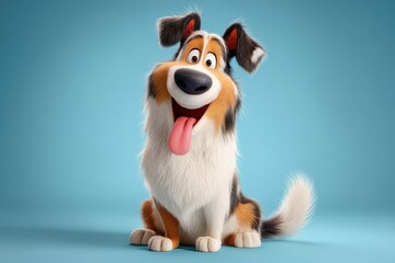 Cute cartoon dog banner
