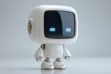 Small Humanoid Robot with Display Head and Minimalist Design
