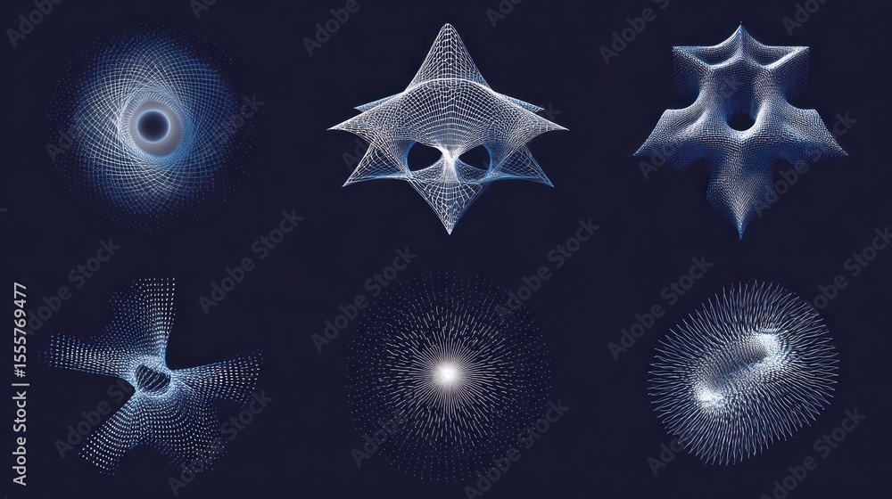 Poster abstract geometric shapes design elements