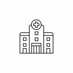 medical hospital building icon sign vector