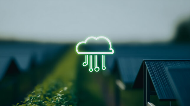 Cloud Computing: An illustrative depiction showcases the integration of technology and nature.