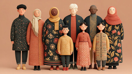 Diverse Multicultural Community Illustration