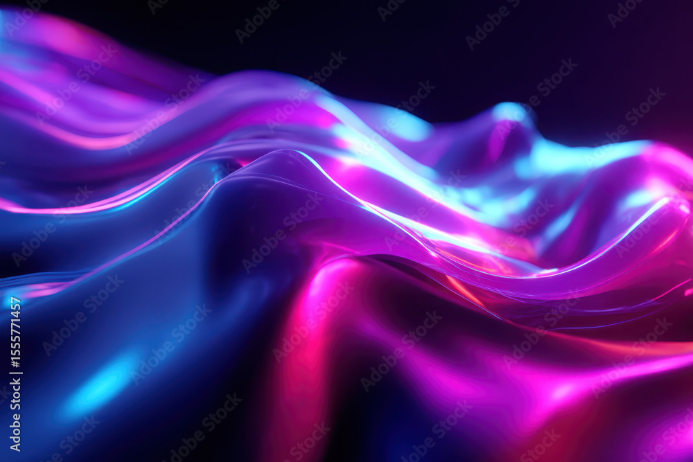 Aufkleber colorful abstract waves of fabric create a vibrant and captivating visual effect
