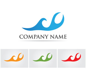 Waves beach logo and symbols template icons app..