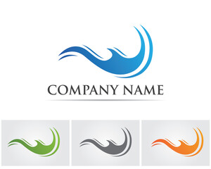 Waves beach logo and symbols template icons app..
