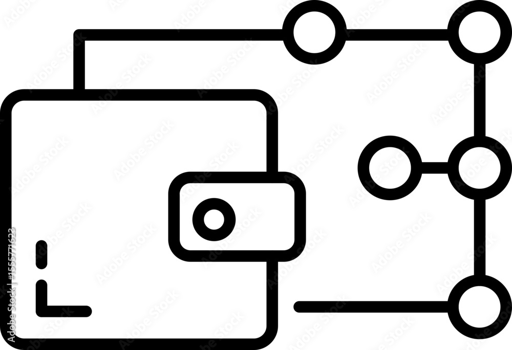 Poster digital wallet cryptocurrency blockchain secure transaction electronic payment financial technology 