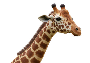 Isolated Giraffe Head and Neck Isolated Animal