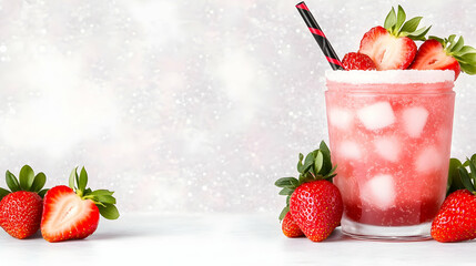 strawberry jam poster design, strawberries falling inside the jar, the jar sitting on a clean table with fresh straberries, tasty food ad, mouth watering view, asmr