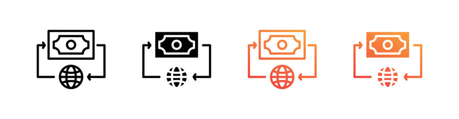 Payment Multiple Style Icon Set Vector 