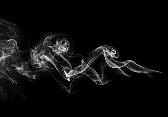 Elegant Smoke Wisps Against a Black Background