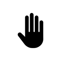 Obraz premium A simple black hand icon isolated on white background