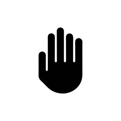 Obraz premium A simple black hand icon isolated on white background