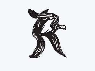 Fototapeta premium A collection of hand-drawn black-and-white digital illustrations combining experimental typography, emotional human figures in cages, and abstract letterforms. The artwork evokes themes sssdsdsd