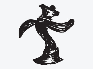 A collection of hand-drawn black-and-white digital illustrations combining experimental typography, emotional human figures in cages, and abstract letterforms. The artwork evokes themes odsdfdfdfd