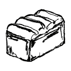Obraz premium Hand-drawn bread loaf doodle illustration