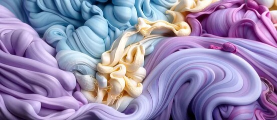 Like a brain mode. Dynamic abstract art in vibrant pastel tones, featuring smooth fluid motion ideal for modern backgrounds, social media and motion graphics. - Powered by Adobe