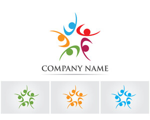 Community people care logo and symbols template