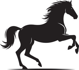 Running Horse Silhouette Vector Illustration