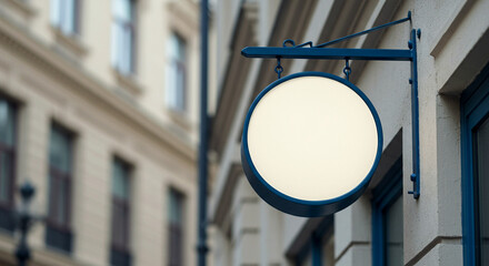 Blank Round Sign Mockup