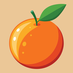 vector illustration of an orange