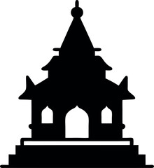 Obraz premium silhouette of temple